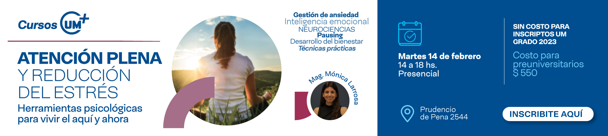 Banner curso um+ psicología