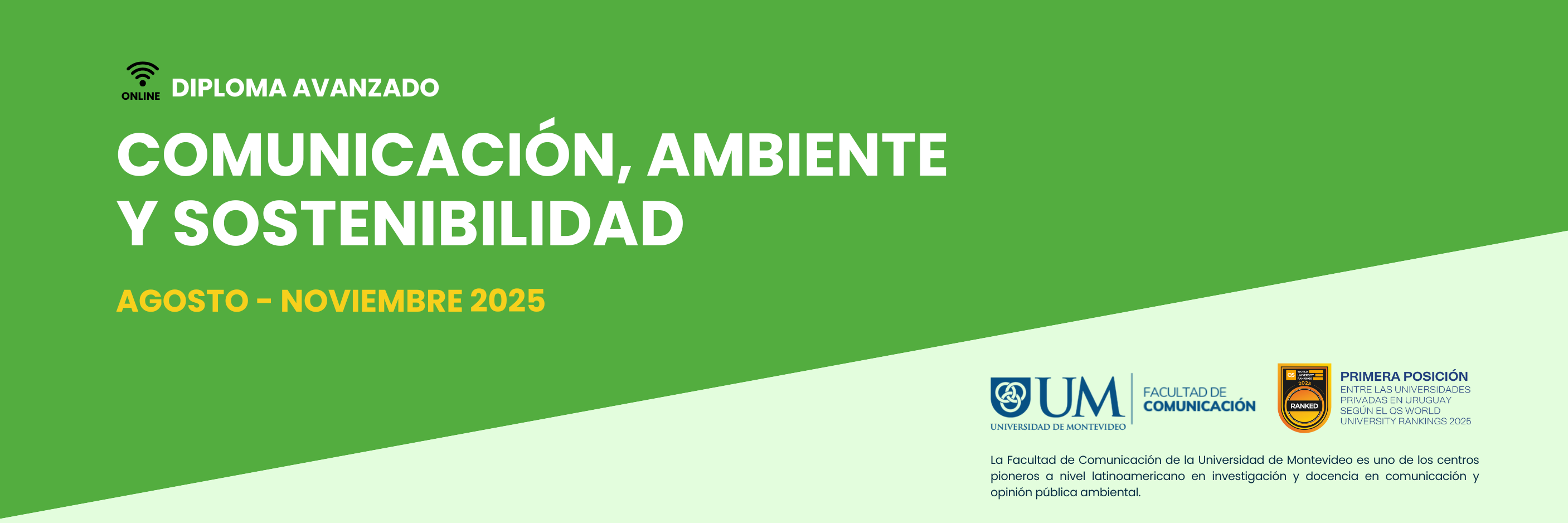 Diploma avanzado Comunicación, Ambiente y Sostenibilidad