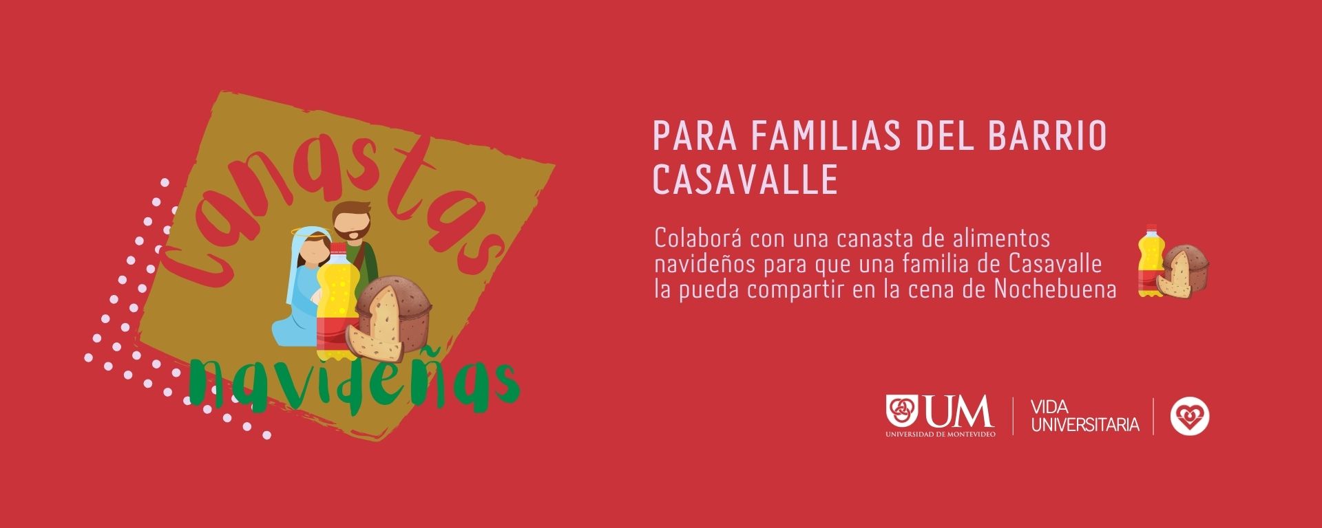 Canastas navideñas para familias de Casavalle