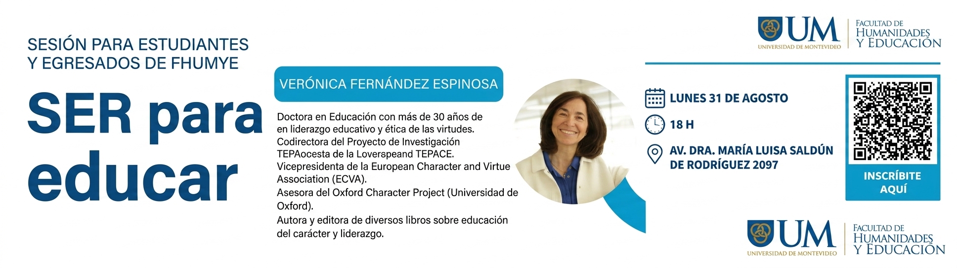 Te invitamos a participar de una sesión académica y formativa especialmente pensada para estudiantes y egresados de la Facultad de Humanidades y Educación (FHUMYE).