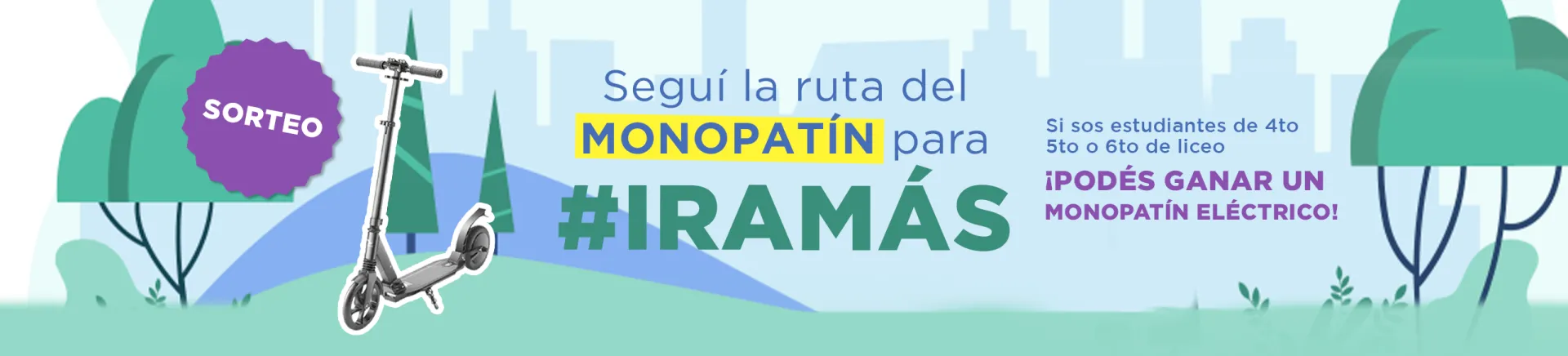 Completá tus datos y ganata un monopatín eléctrico