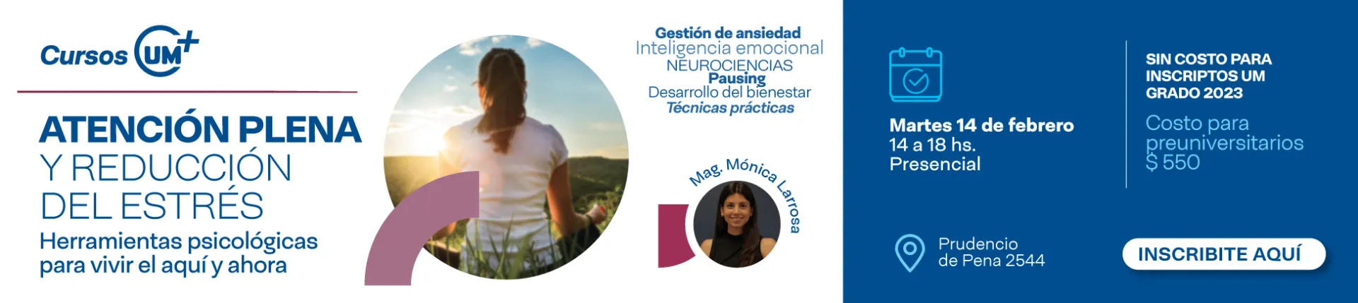 Banner curso um+ psicología