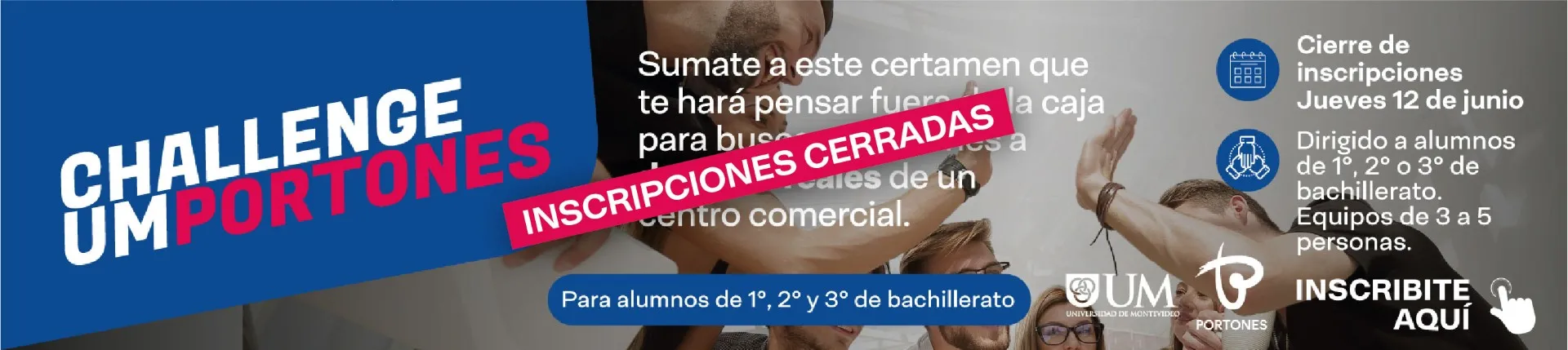 Banner Challenge Portones INSCRIPCIONES CERRADAS