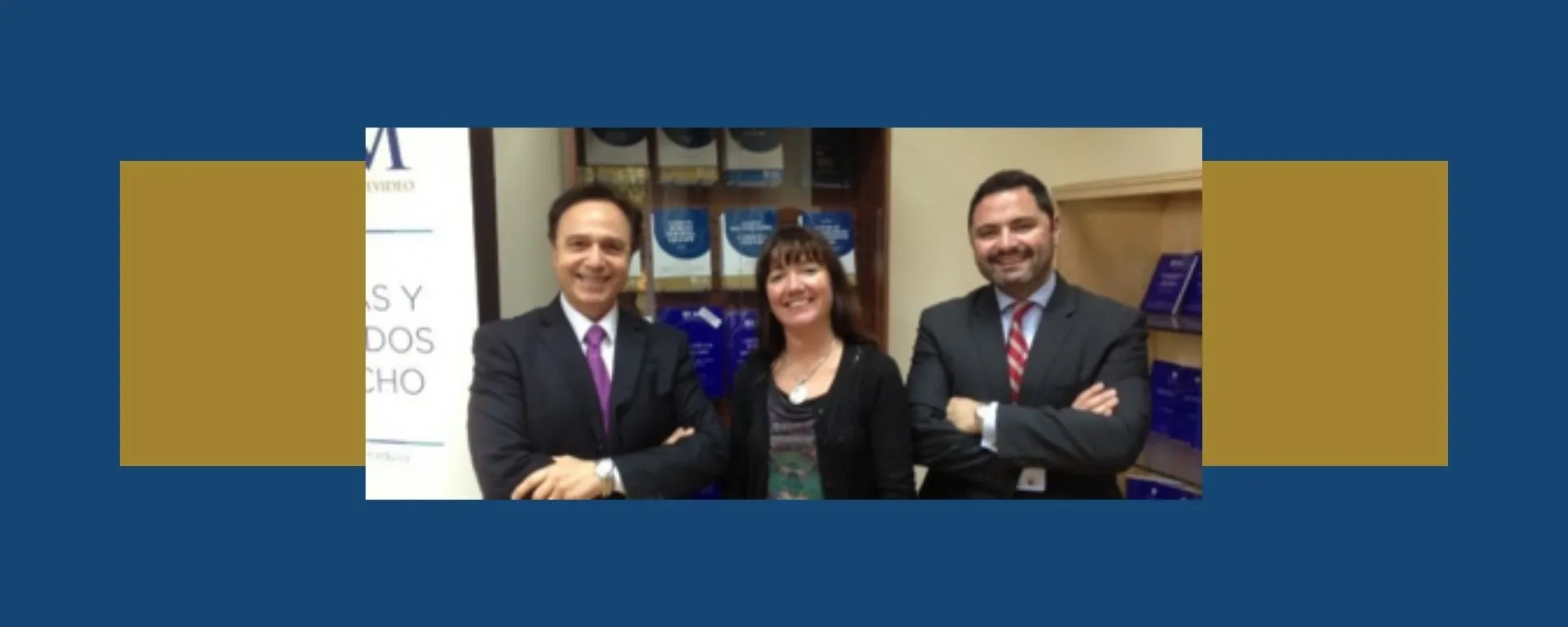 En la foto (Izq. a derecha): Dr. Pablo Genta, director de Máster y Posgrados FDER, Dra. Andrea Signorino, directora del DDS y Dr. Marcelo Barrientos.