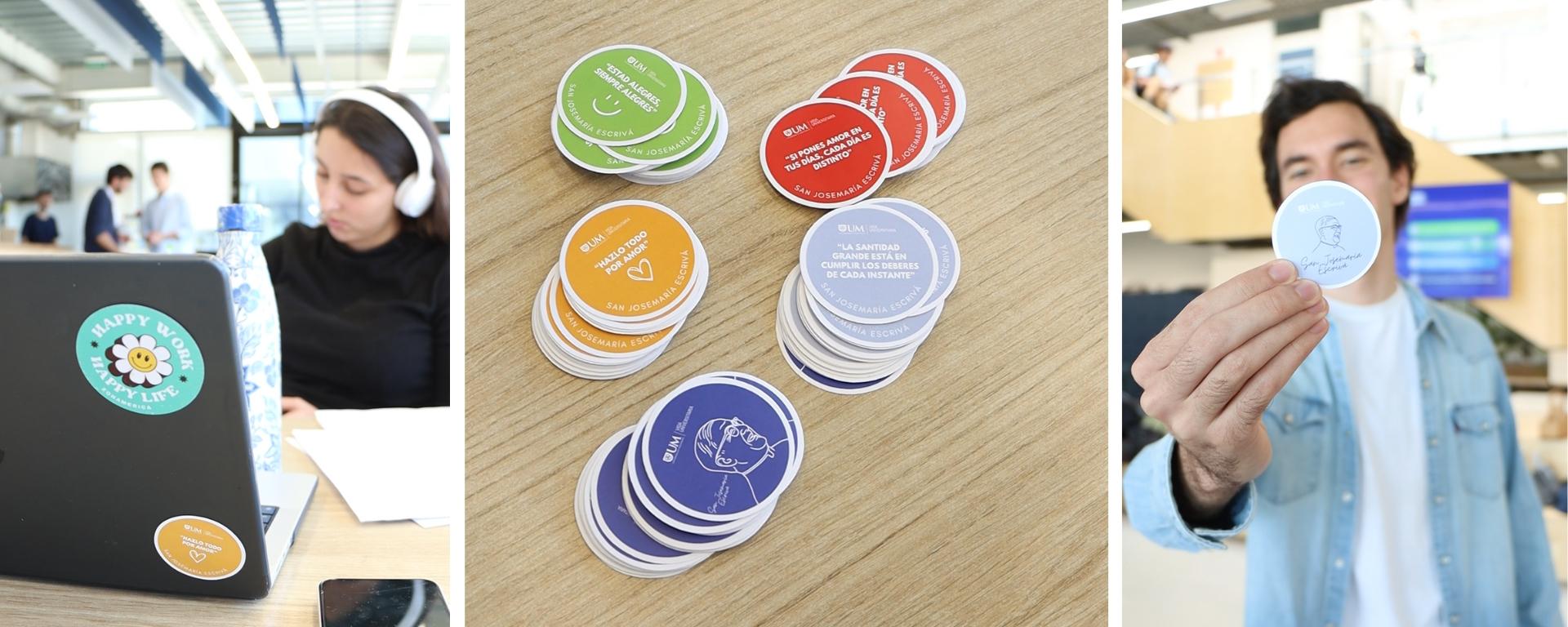 Con stickers y paneles se celebró la Semana de san Josemaría